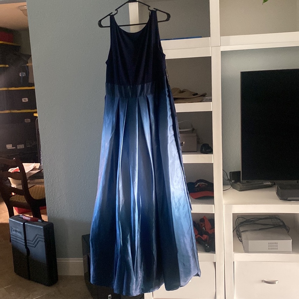 Blue Gradient Prom Dress